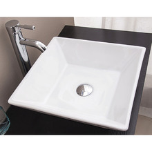 41.5cm White Rectangular Ceramic Basin